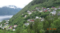 Mooie gekleurde huisjes op de berg