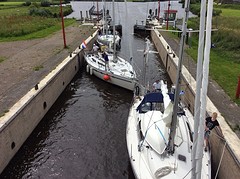 Kijkspel dwars in de sluis