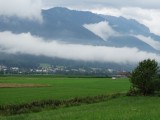De Alpen in de wolken