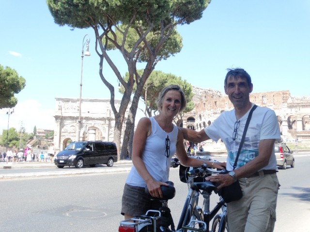 op de fiets door Rome