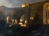 prachtige muziek en lichtshow, geprojecteerd op het Forum of Augustus