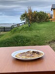 Ook op de Lofoten pannenkoeken met stroop