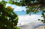strand bij het hotel in le Diamant, Martinique