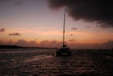 zonsondergang bij Petit Terre, Guadaloupe