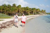 op het strand bij Petit Terre, Guadaloupe