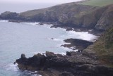 Uitzicht vanaf hotel in de Lizard, Cornwall