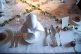tafelschikking in Lanhydrock: let op de bel om af te ruimen!