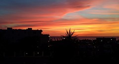 Mooie zonsondergang bij Piscadera Bay