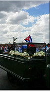 Transport van de as van Fidel Castro naar Santiago