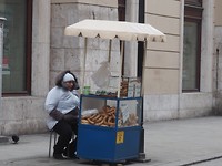 straatverkoop van broodringen