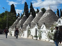 de bekende trulli bij Alberobello