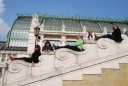 Groepsfoto bij het Palmenhaus