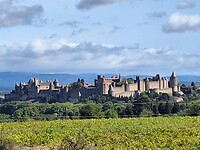 Zicht op de cite van Carcassonne