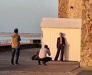 Fotoshoot op het strand