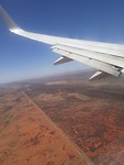 Vanuit het vliegtuig naar Alice springs