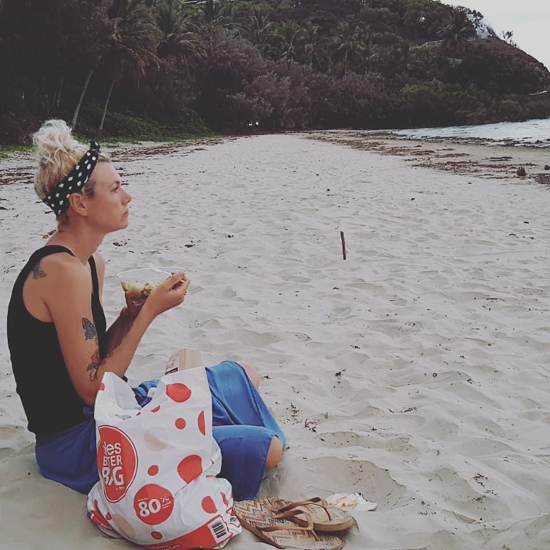 Picknicken aan het strand