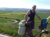 Mooie uitzichten na een klim! Vlak voor Burgos.
