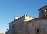 Een van de vele ooievaarsnesten op een Spaanse kerk