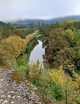 Vertrek vanuit Cajarc. En de rivier de Lot
