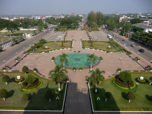 uitzicht over Vientiane