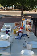 Ontbijten aan de eigen picknicktafel