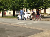 Dit zagen we zittend op een terras