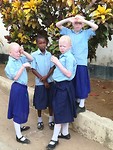 Girls at Likoni School for the Blind.