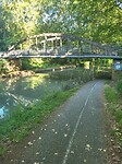 Brug in ochtendzon