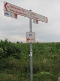 Start van de route naar Praag, volgens het boekje. Volg de pijlen.