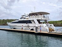 De Serendipity; motorjacht waarmee we varen