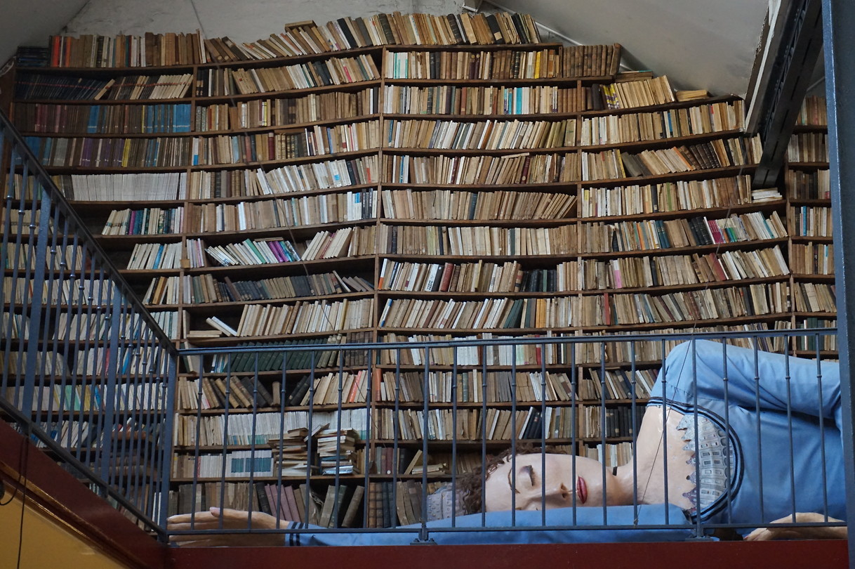 In een boekhandel in Arras. Wat een snoepwinkel was dat.