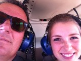 in de helicopter