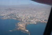 Eiland Santiago, zicht op Praia