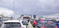 In de rij in Denemarken