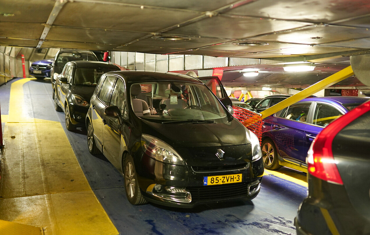 In het veer