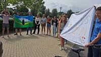 Aankomst van Erik en Annemarie
