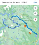 Route en omweg 3 aug