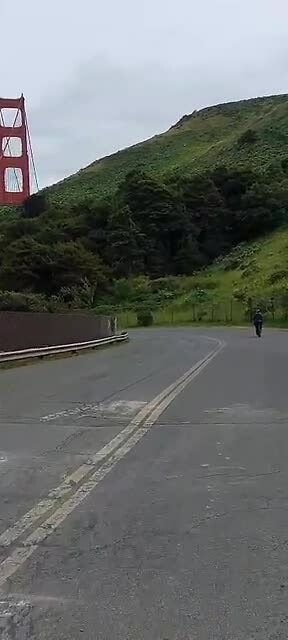 Tessa naar beneden richting Sausalito