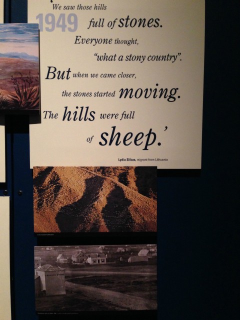 Te Papa Museum, Wellington, Expositie over eerste immigranten.