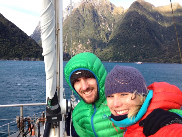 Cruising Milford Sound, thermo's check.