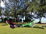 M's eerste kite les, in stijl op de Cooks!
