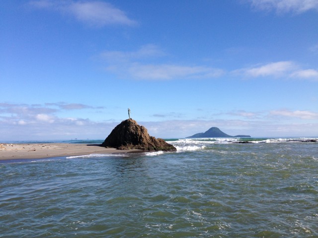 Het beeld van de heldhaftige vrouw van de chief @ Whakatane harbour.