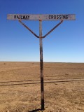 The Old Ghan Rail way, hier even zonder dadel bomen.