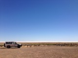 Lake Eyre salt lake, 12 m below sea level. Enorm!
