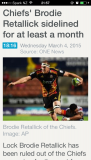 Ooo nooo Retallick!! Voor ons geen voetbal meer nooit niet!