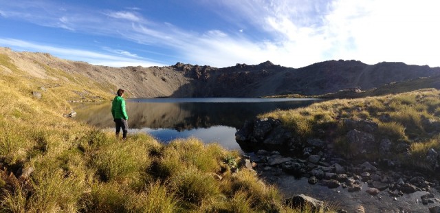 En natuurlijk eerst even een ochtendwandelingetje voordat de dag weer gaat beginnen! @ Lake Angelus