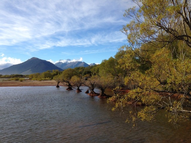 Glenorchy, met de Trilogie op de achtergrond, herfst in aantocht!
