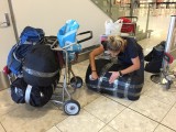 Nog even fine tunen op de airport alwaar M de rest van de stress weg nam! Hoppaa!