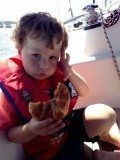 Lekker smikkelen op de boot