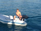 Pepijn in de boot